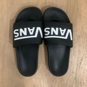 Vans black flip flops mens size 7